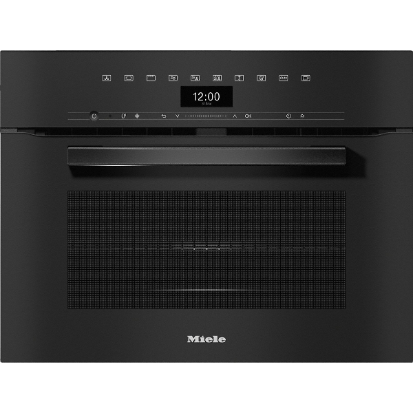 Įmontuojama kompaktinė orkaitė Miele H 7440 BM Obsidian black su mikrobangų funkcija paveikslėlis