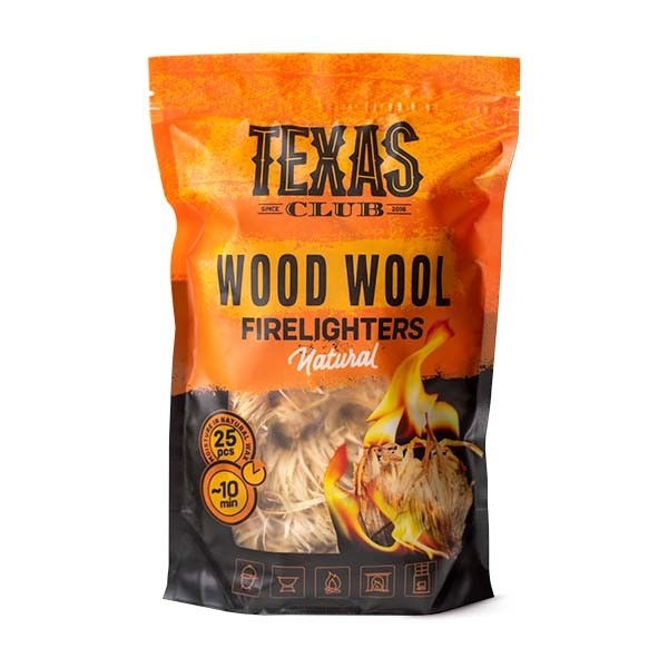 Ekologiški, susuktos medienos vilnos, ugnies įdegtukai Texas Club paveikslėlis